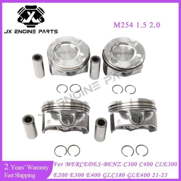M254 Engine Rebuild Piston & RIng Set For Mercedes-Benz 1.5 2.0 C300 C400 CLE180 CLE200 CLE300 E200