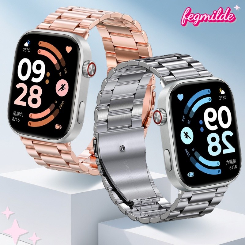 สายรัดข้อมือเปลี่ยนสายรัด ปรับได้ สายโลหะสเตนเลส for Redmi Watch 6 6 Active/Lite/ 5 4 / Mi Band 10 Pro/9 Pro /8 Pro