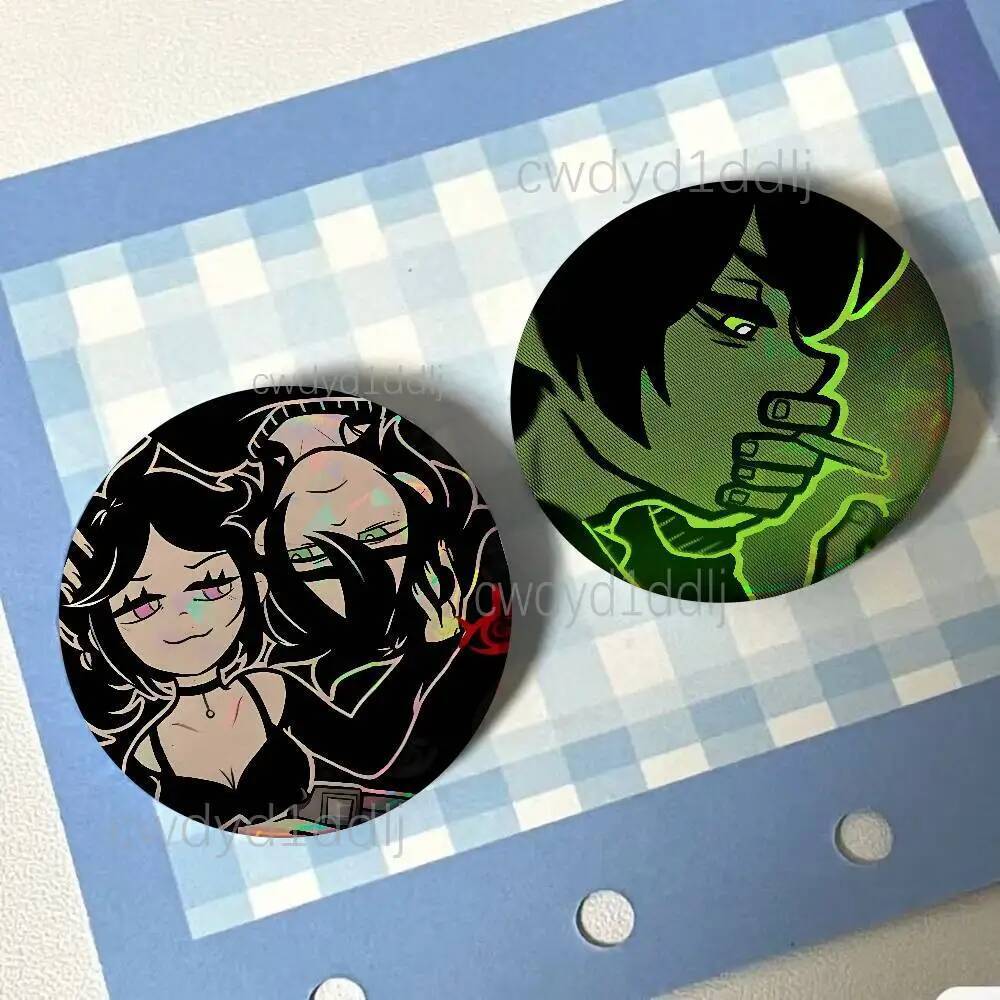The Coffin of Andy และ Leyley Button Pins ป้ายการ์ตูนเข็มกลัดกลมบนกระเป๋าเป้สะพายหลังอุปกรณ์เสริมของ