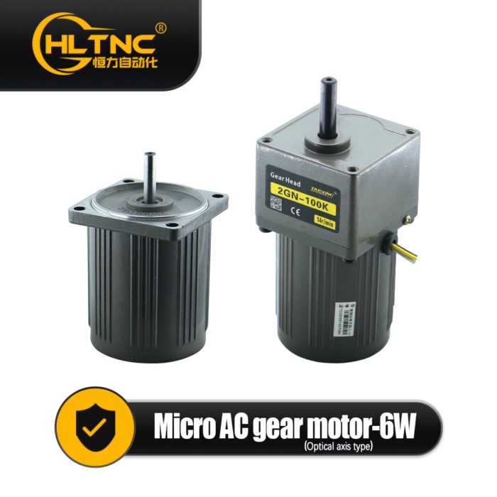6W Micro AC Motor 110v 220v Single Phase Asynchronous Motor Gear Motor 8mm Motor Shaft 5RPM-1400RPM