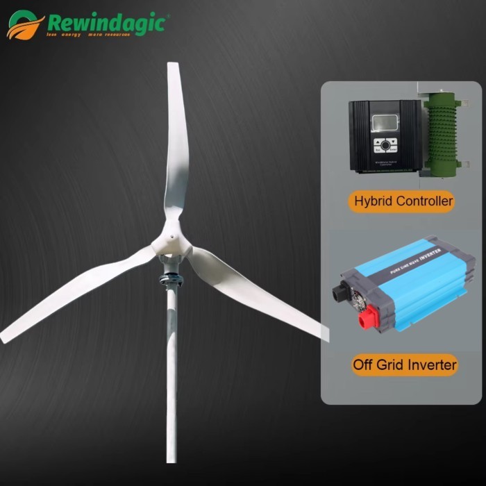 30000W Wind Turbine Generator Complete Set 24V 48V 10KW Magnetic Motor Free Energy Windmill MPPT In