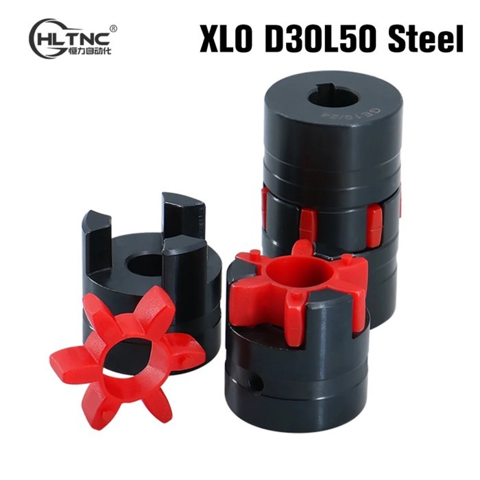HLTNC XL0 D30L50 3Jaw Steel Plum Engine Shaft Clutch Coupling For CNC 8mm10mm 12.7mm to 16mm Steppe