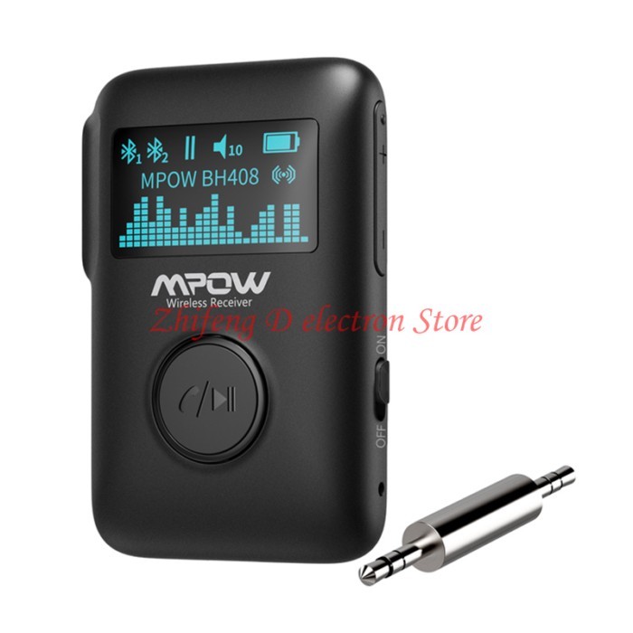 Bluetooth receiver Mpow car aux audio wired to wireless, Qualcomm QCC3003 chip, music 3D surround s