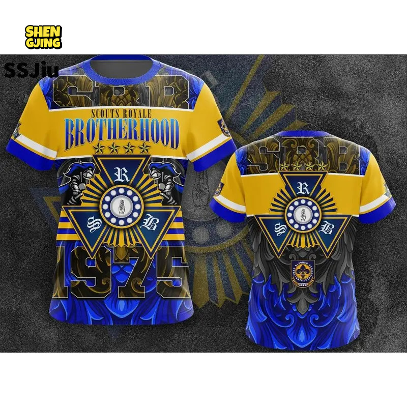SJ-2026 สไตล์ใหม่ SRB Scouts Royale Brotherhood Sport Jersey พิมพ์เต็มรอบคอที่กําหนดเองชื่อและโลโก้ 