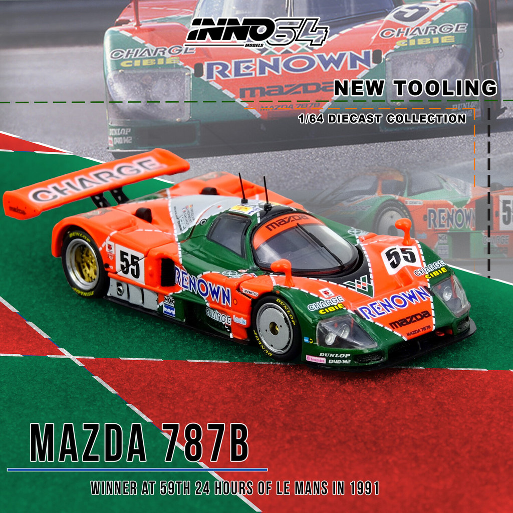 INNO 1:64 MAZDA 787B โมเดลรถอัลลอย