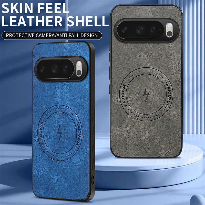 เคสสําหรับ Google Pixel 8 8Pro 8A ⭐️ฝาครอบโทรศัพท์หนังชาร์จไร้สายแบบแม่เหล็ก⭐️ เคสกันกระแทกแม่เหล็ก 