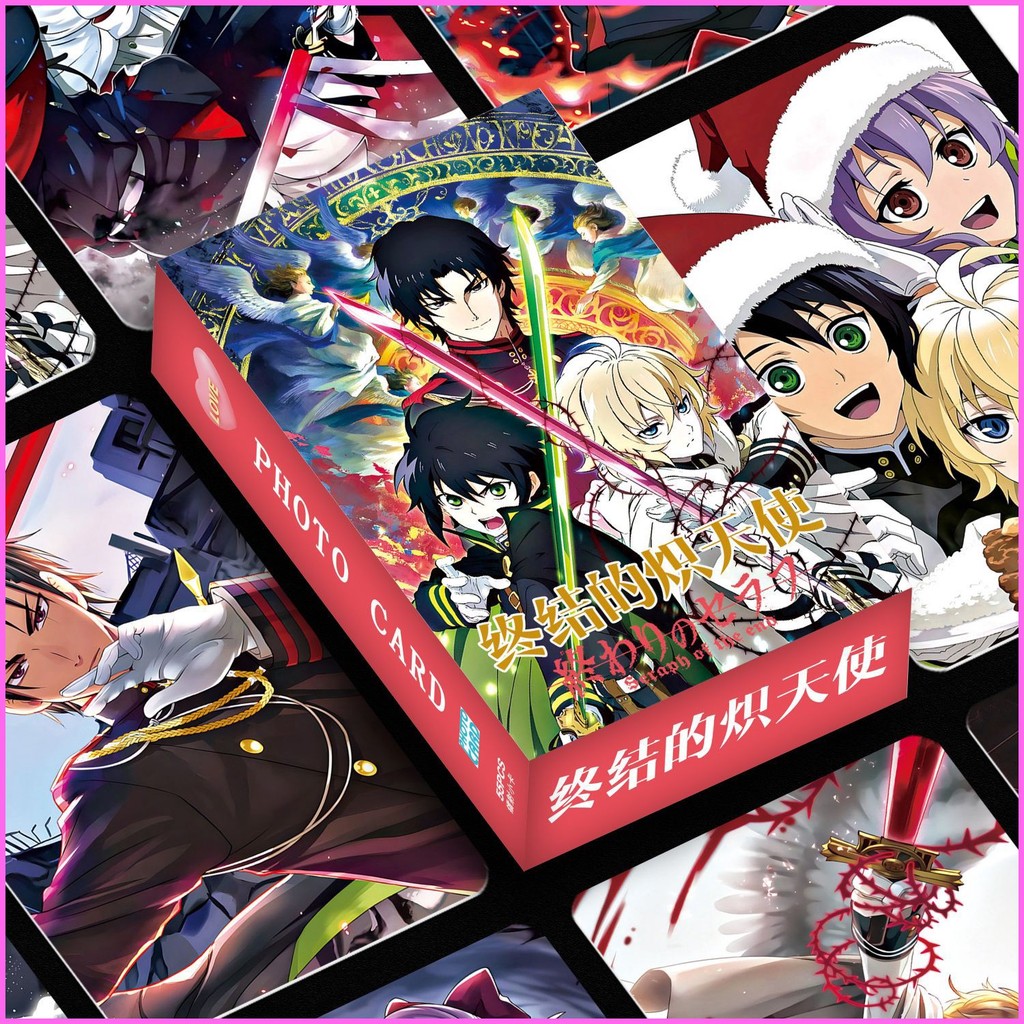 การ์ด LOMO Hiiragi Shinoa (55 แผ่น) Hyakuya Yuichiro Seraph of the End Boxed Photocard Laser 10 ซม.N