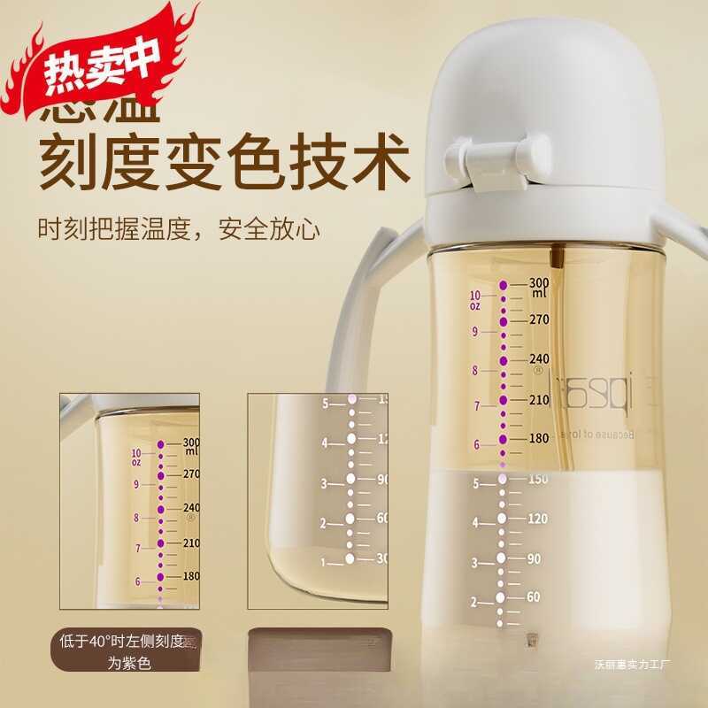 Aibel Flip-top ขวดนม Rainbow เรียนรู้การดื่ม Duckbill ถ้วยเด็กทารกถ้วยน้ําดื่มโดยตรงถ้วยฟาง Shock-pr