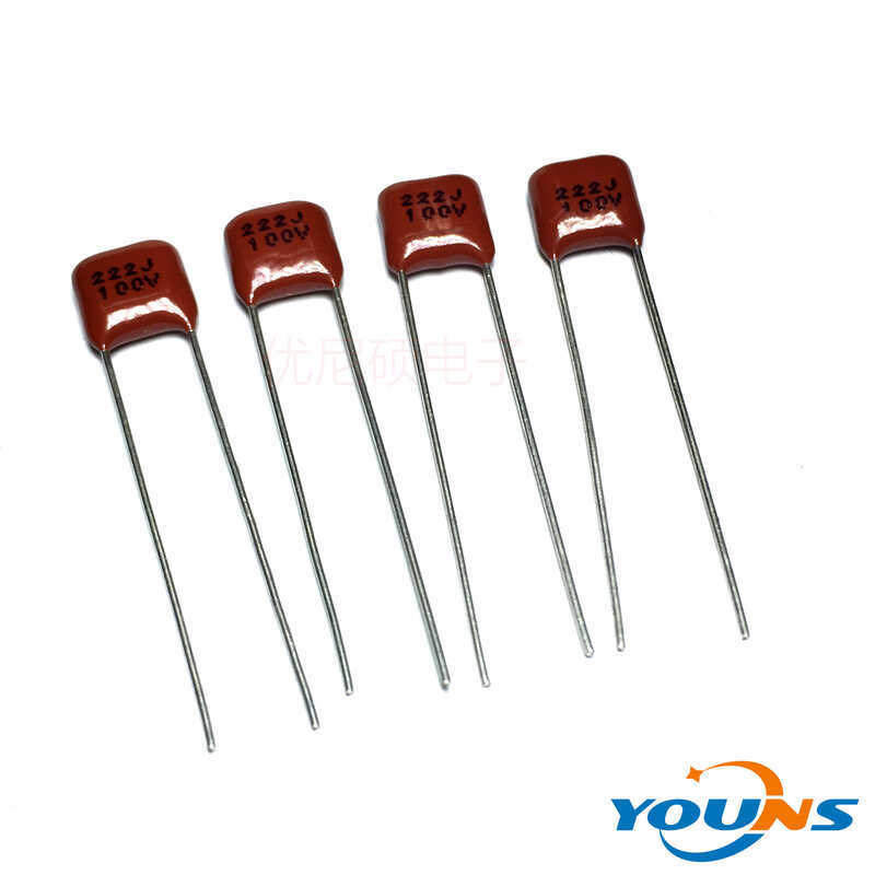 CBB ตัวเก็บประจุ CBB22 222J 100V 2.2 NF Pitch 5 มม.LED Driver Power Charger เหมาะสําหรับ