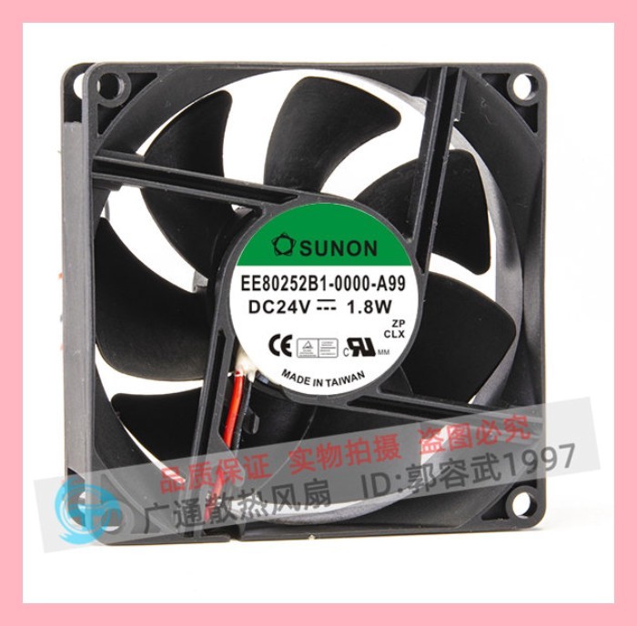 EE80252B1-0000-A99 Original SUNON 8025 24V 1.8W 8CM พัดลมระบายความร้อนอินเวอร์เตอร์