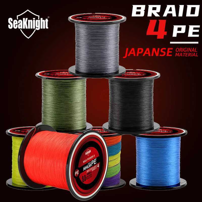 สายเบ็ดถัก, Seaknight Triposeidon, 4 เส้น, ความยาว 300M, เหมาะสำหรับการตกปลาน้ำเค็ม, หล่อยาว, มัลติไ