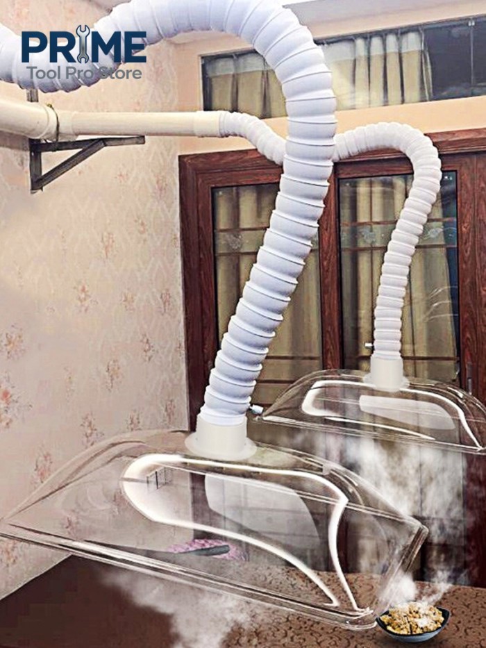 POM Flexible Smoke Exhaust Ventilator Pipe for Soldering Smoke Extractor Welding Fume Arms Square R