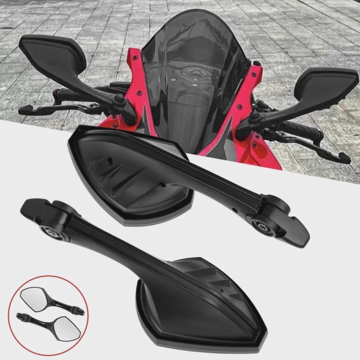 Universal Racing Motorcycle Sport Bike Rear View Mirror For HONDA SUZUKI KAWASAKI R6 CBR650R Ninja6