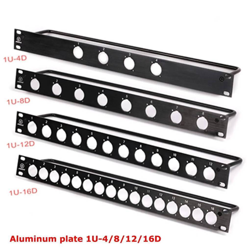 ใหม่ Rack Patch แผง 4 8 12 16 Way Channel 1U Flight Case Mount สําหรับ XLR Connecctor ชายหญิง SpeakO