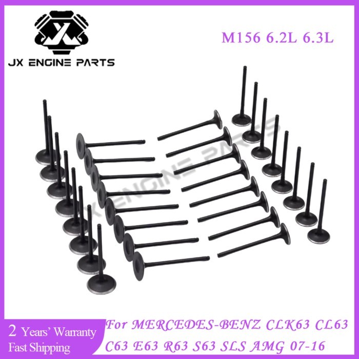 M156 Engine Intake Exhaust Valve Set For Mercedes-Benz 6.2 6.3 C63 CL63 CLK63 CLS63 E63 ML63 R63 S6