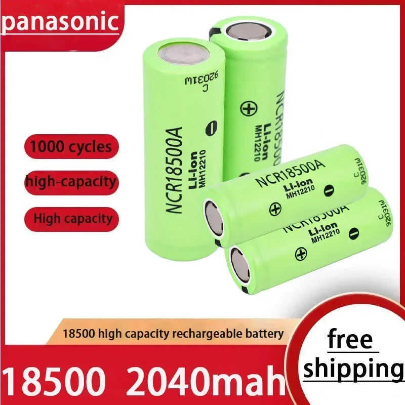G Original Panasonic 3.7V 18500 2040Mah Ncr18500a Toy Flashlight 3.6V Battery, Etc