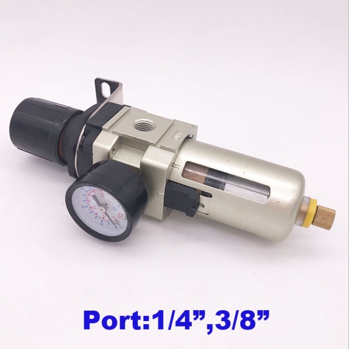 GOGO Pneumatic Air Filter Regulator AW3000-02 1/4 Inch AW3000-03 3/8 Inch Automatic Manual Drain Ai