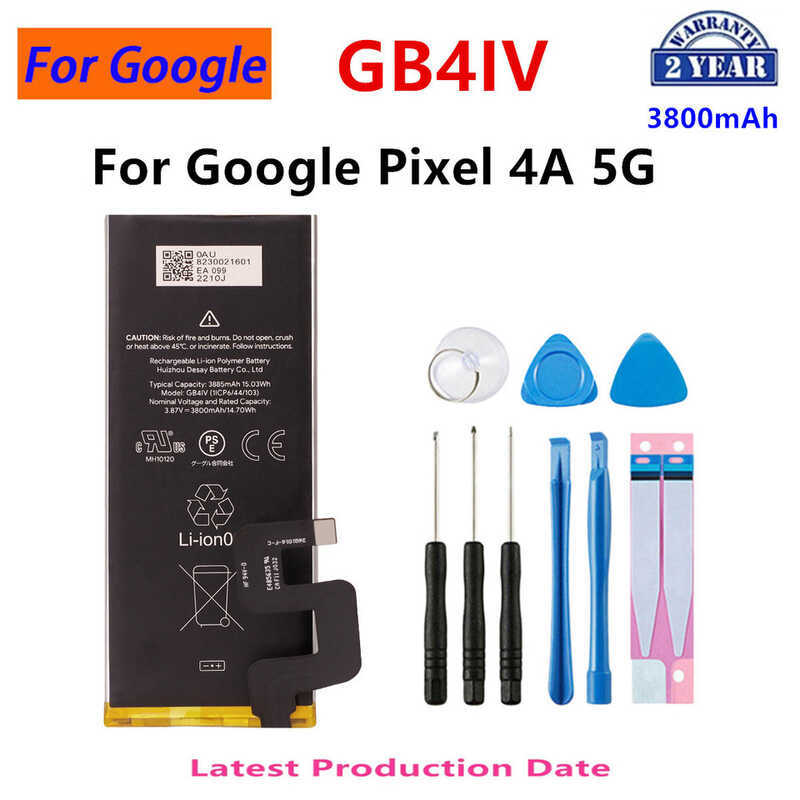 แบตเตอรี่โทรศัพท์มือถือใหม่เอี่ยม Gb4iv G025j-B G63qn Gmsb3 Glu7g G07df สำหรับ HTC Google 4A 5G 6 P