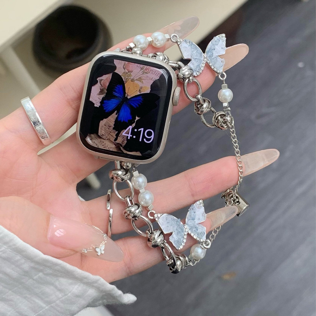 สายโลหะสร้อยข้อมือสําหรับ Apple Watch IWatch Ultra/SE 3 2 Series 12 11 10 9 8 7 49 มม.46 มม.45 มม.41