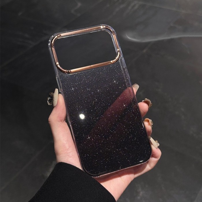 ขายร้อน Bling Glitter Gradient สีสําหรับ iPhone 17 Air 16 15 14 Plus 13 12 11 Pro Max Shining กันกระ