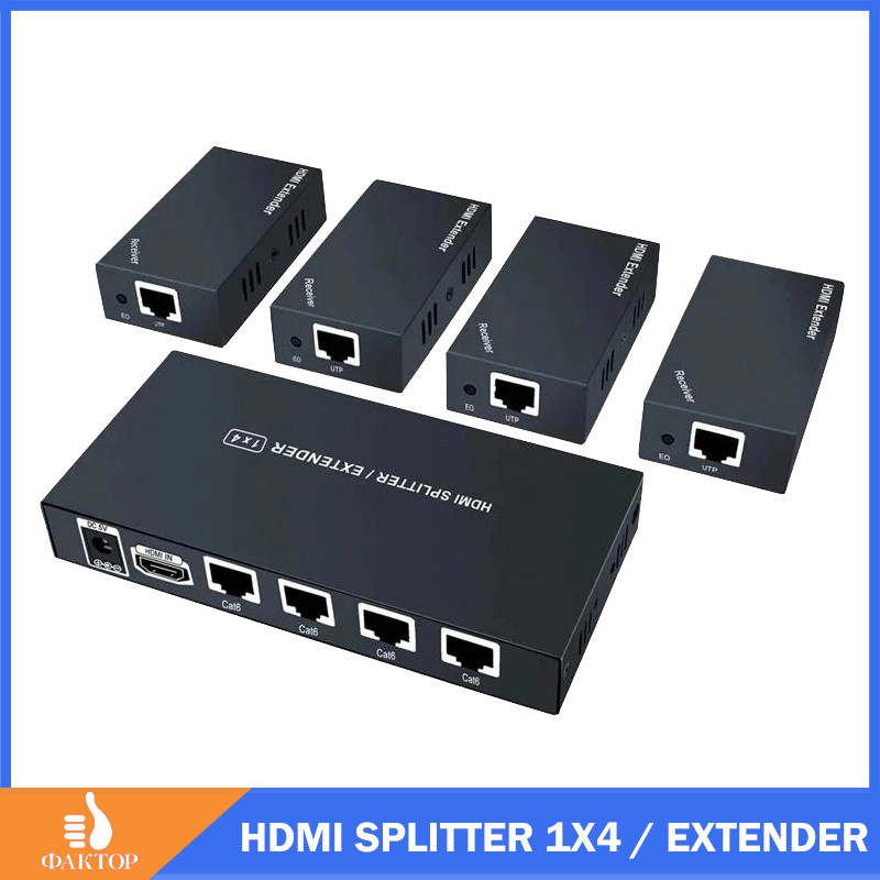 50M HDMI Extender Splitter กว่า Cat5e/6 สาย 1x4 1x7 HDMI Splitter Rj45 Extension Transmit สนับสนุน 1