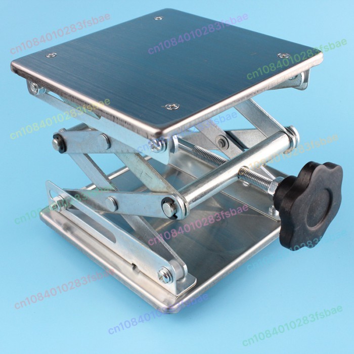 30x30CM Manual 304 Stainless Steel Lifting Table Z-Axis Sliding Table Laboratory 9-46CM Screw Lifti