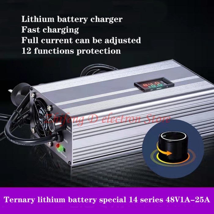 Intelligent lithium battery charger 17S 20S ternary lithium 60V output 71.4V 1A-10A, 72V 1A-10A bal