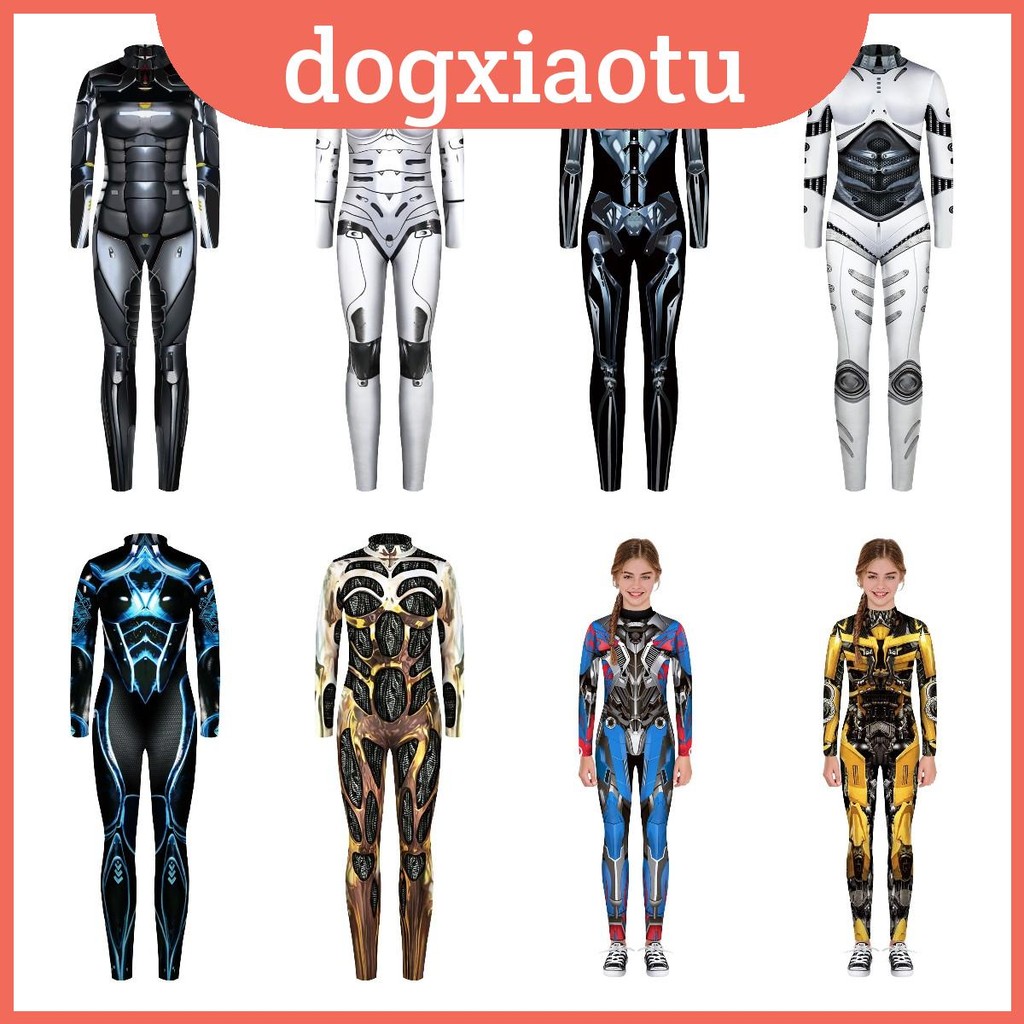 Print Armor Halloween Cosplay บอดี้สูทผ้านุ่ม สไตล์ฟิตเรียบร้อย