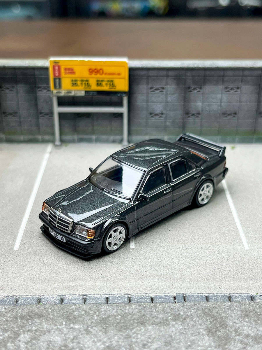 TW TarmacWorks 1: 64 Mercedes-Benz 190E 2.5-16 EVO I Black Alloy Car Model Out of Print Car Model