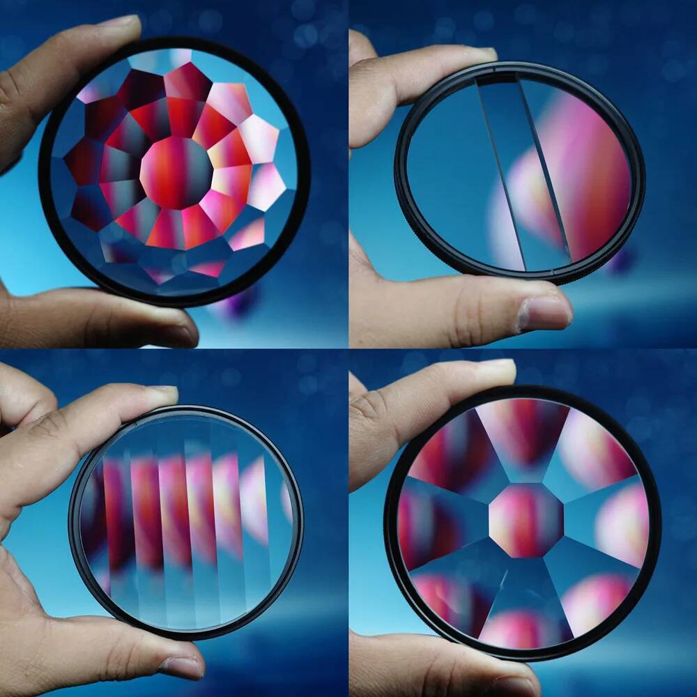 กล้อง Prism Filter Split Kaleidoscope 77 มม.82 มม.การถ่ายภาพ Swirl เอฟเฟกต์พิเศษตัวกรอง Prism SLR เล
