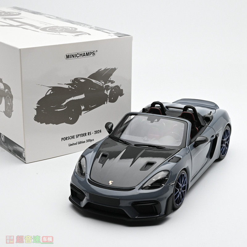 MINICHAMPS Mini Cut 1: 18 Porsche 718 Convertible Spyder RS โมเดลรถโลหะผสม
