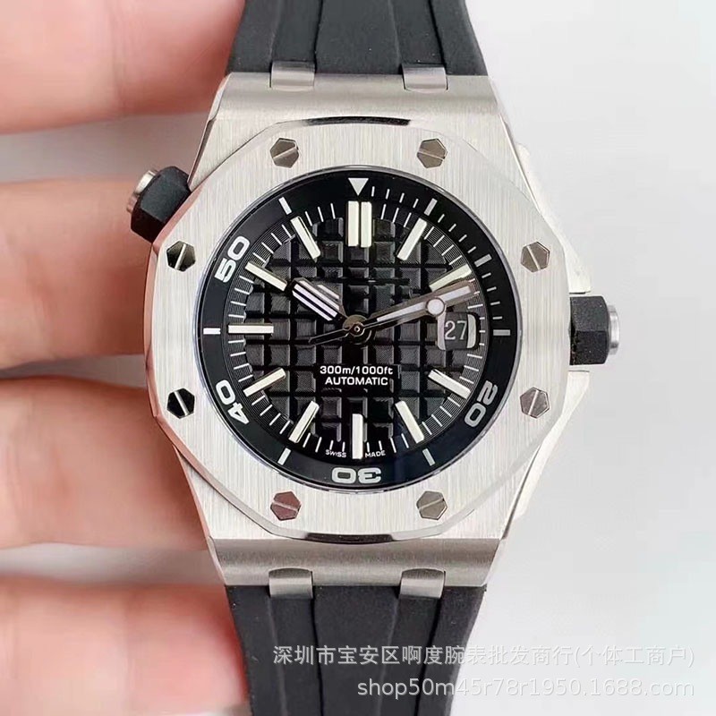 สายใหม่ Simple Oak Series 15703 นาฬิกานาฬิกากลไกอัตโนมัติ Luminous Business นาฬิกาผู้ชาย 8f5