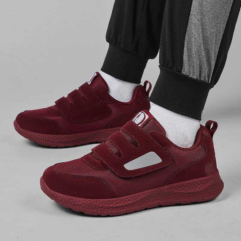 C Men's Casual Slip-On Orthopedic Shoes Non-Slip Lightweight Anti-Edema Athletic Shoes Velcro Sport