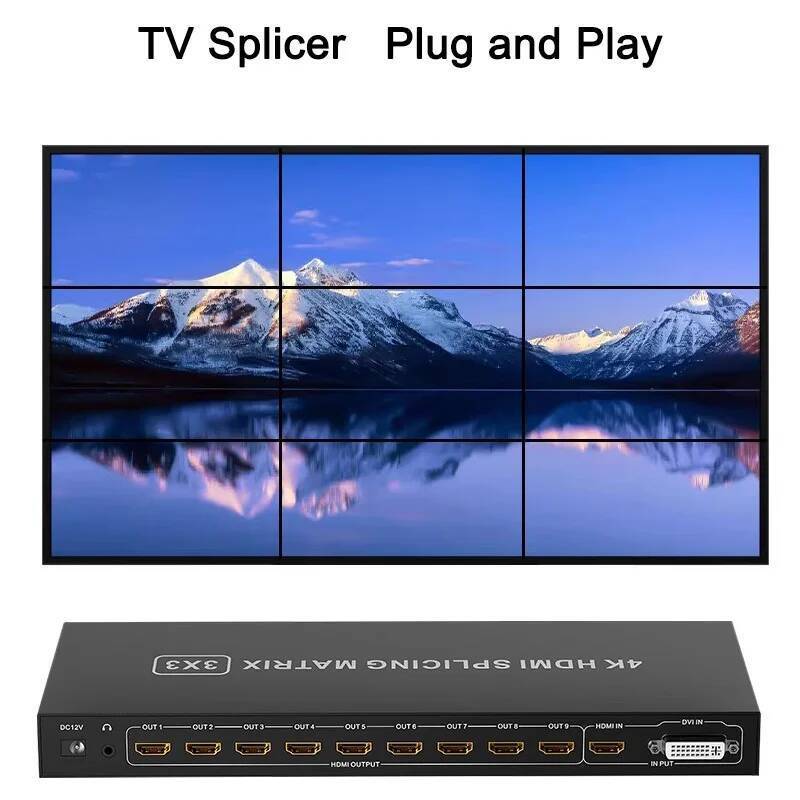 4K HDMI Splicing Matrix 3x3 HDMI Video Wall Controller 2x2 2X3 1x3 Multi Screen Monitor Splicing โปร
