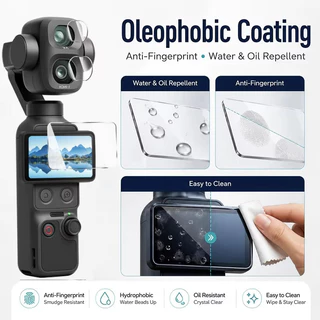 กระจกนิรภัย Flim สําหรับ DJI Osmo Pocket 4P ป้องกันหน้าจอ Anti-Scratch เลนส์ฟิล์มฝาครอบป้องกันสําหรับกระเป๋า 4P อุปกรณ์เสริม