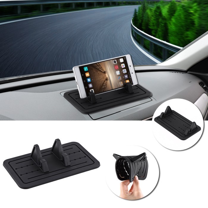 Car Phone  Car Phone Holder Car Stand Mount Universal Silicone Gel Car Dashboard Mobile Phone Mount