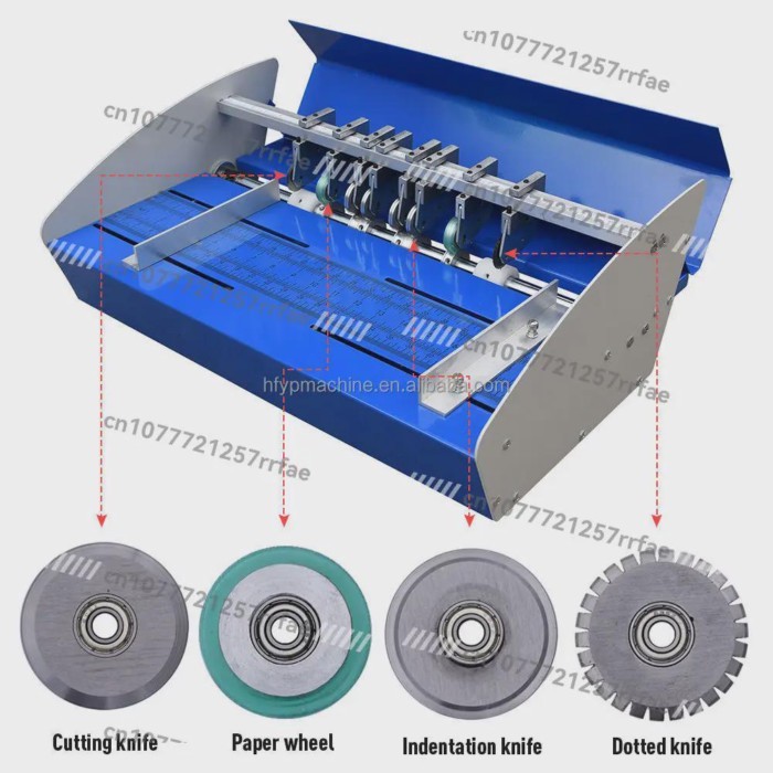 Electric Paper Folding And Indentation Machine for A3 A4 Paper Automatic Card Book Binding Perforat