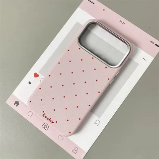 เคสไอโฟน17 สำหรับ IPhone 11 17 Air 15 13 16 12 Pro Max 15 14 16 Plus XR X XS SE 2 3 แฟชั่นนำโชค จุดแดง เนื้อหนัง ปกอ่อน