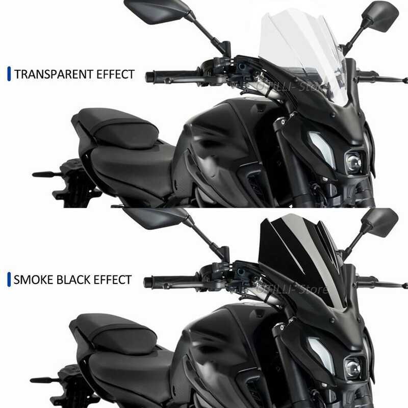 ชิวหน้ารถมอเตอร์ไซค์ใหม่ แผ่นบังลม ฝาครอบกันลม สำหรับ Yamaha Mt-07 2021- MT 07 Mt07 2021