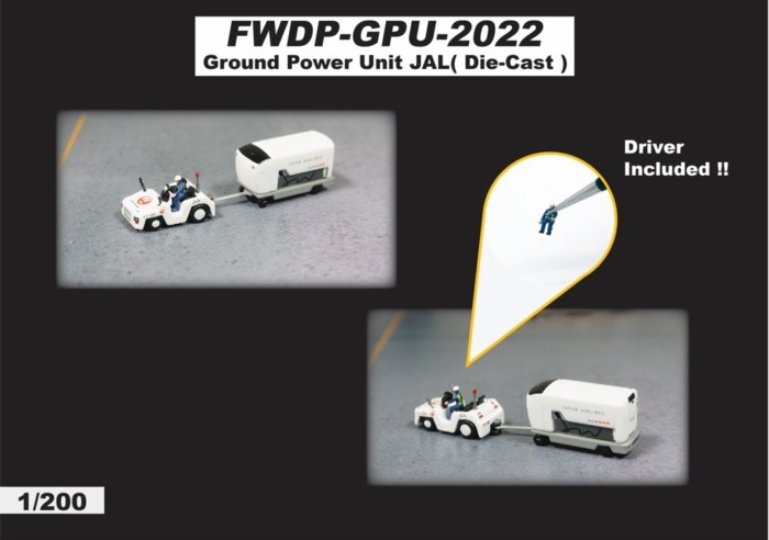 พร้อมสต็อก Fantasy Wings 1: 200 Japan Airline Ground Power FWDP-GPU-2022 Alloy Out of Print Model