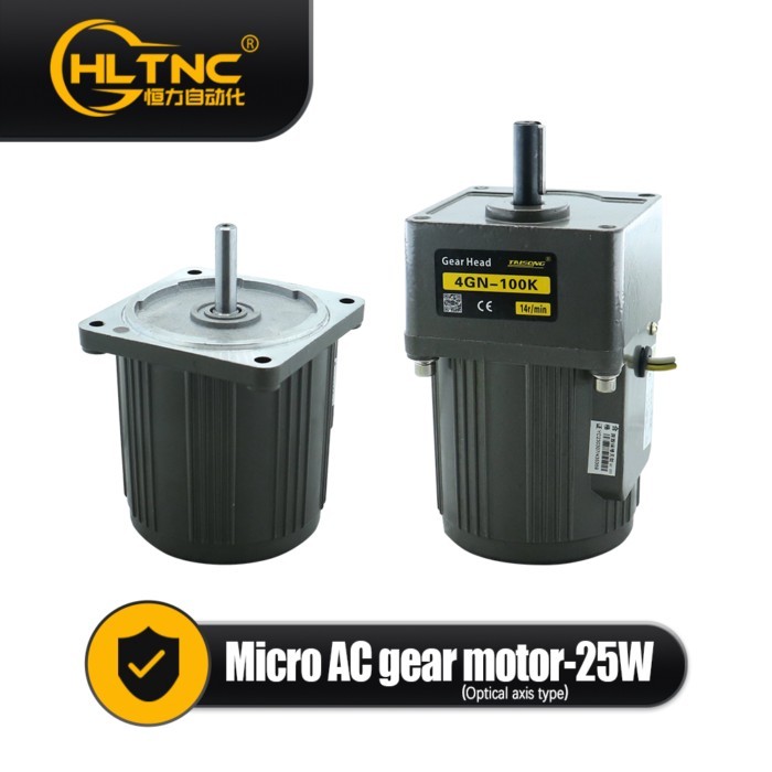 25W Micro AC Motor 110v 220v Single Phase Asynchronous Motor Gear Motor 10mm Motor Shaft  6RPM-1400