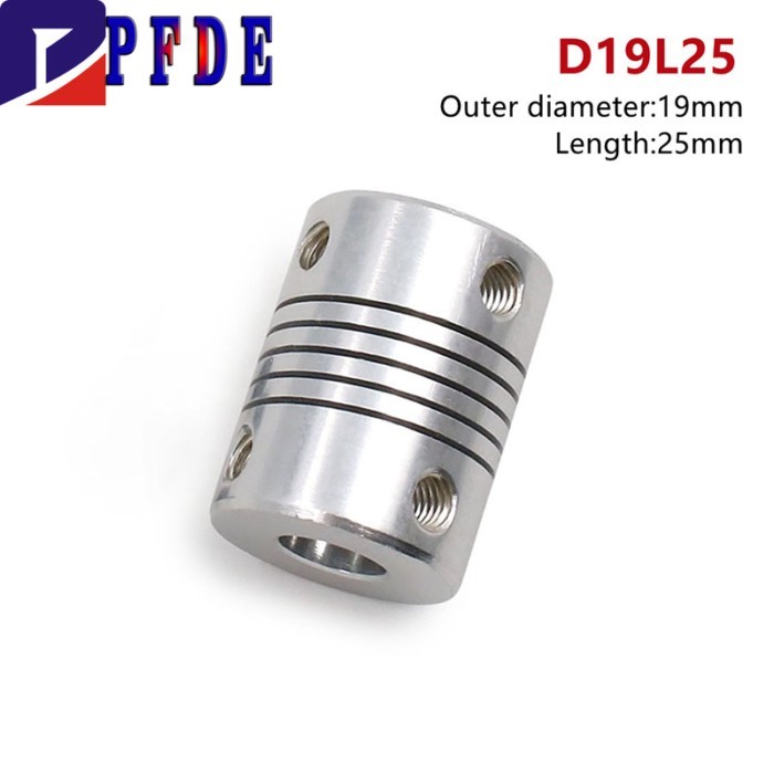 6pcs D19L25 Coupler Flexible Coupling For Aluminum Z Axis CNC Stepper Motor Connector Of 3D Printer