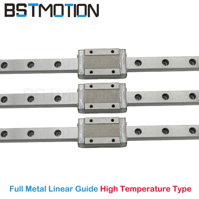 High Temperature Miniature Linear Guide Rail MGN7 MGN9 MGN12 MGN15 Full Metal MGN-C MGN-H Carriage