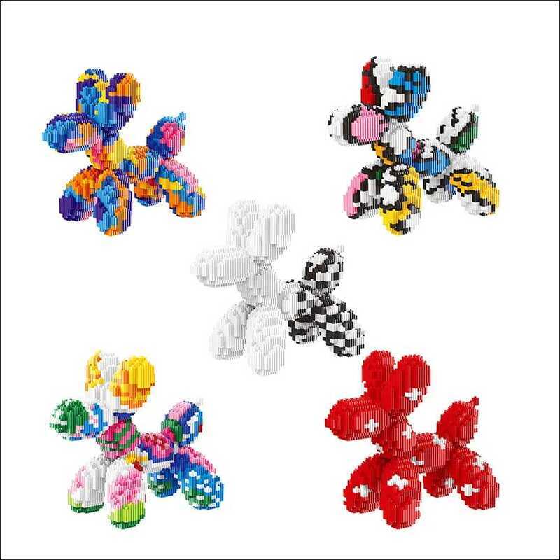 oon Dog Connection Building Blocks DIY Assembled Colorful Dog Mini Brick Figures Toy For Home Decor