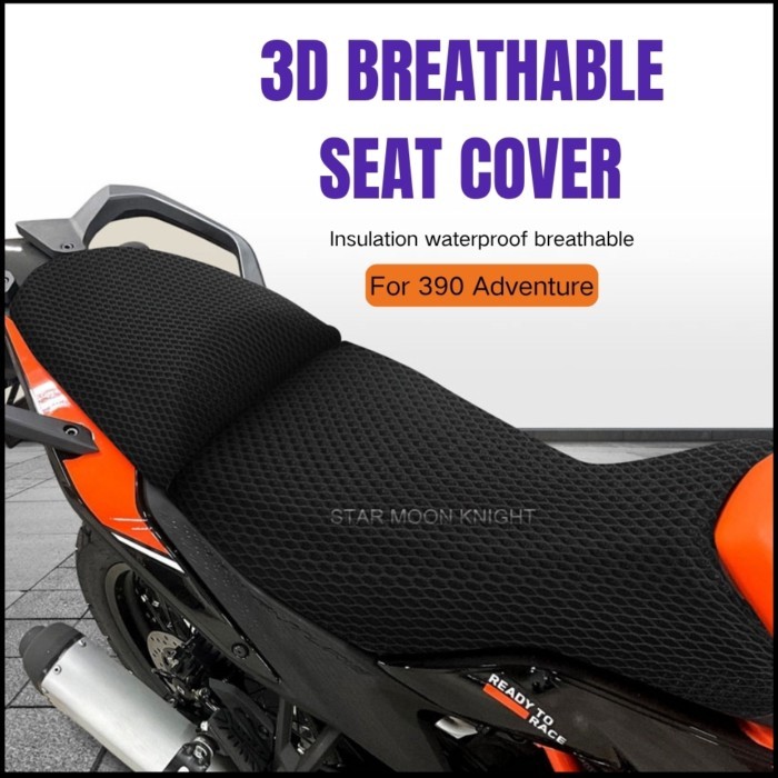 Motorcycle 3D Mesh Fabric Anti-slip Pad Seat Cover Breathable Waterproof Covers Cushion Net Cover F