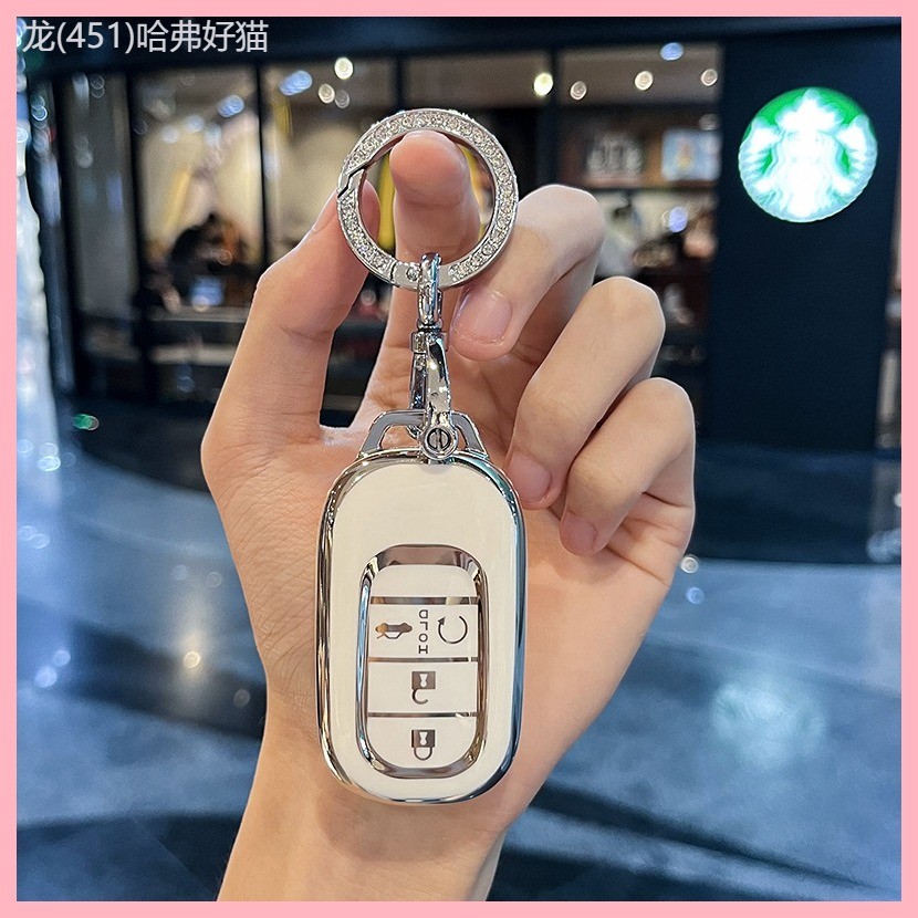 【2021-2025】 ฝาครอบกุญแจรูปภาพที่ใช้งานได้ 11th Generation Civic 2023 CRV Haoying zrv สไตล์กระเป๋ากุ