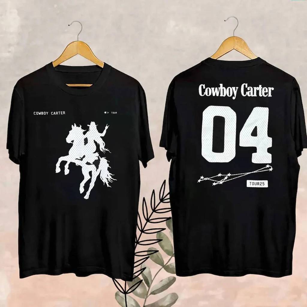 Sale 30%! เสื้อยืดสีดำ Beyonce Cowboy Carter Tour 2025 ไซ즈 универсальны для всех