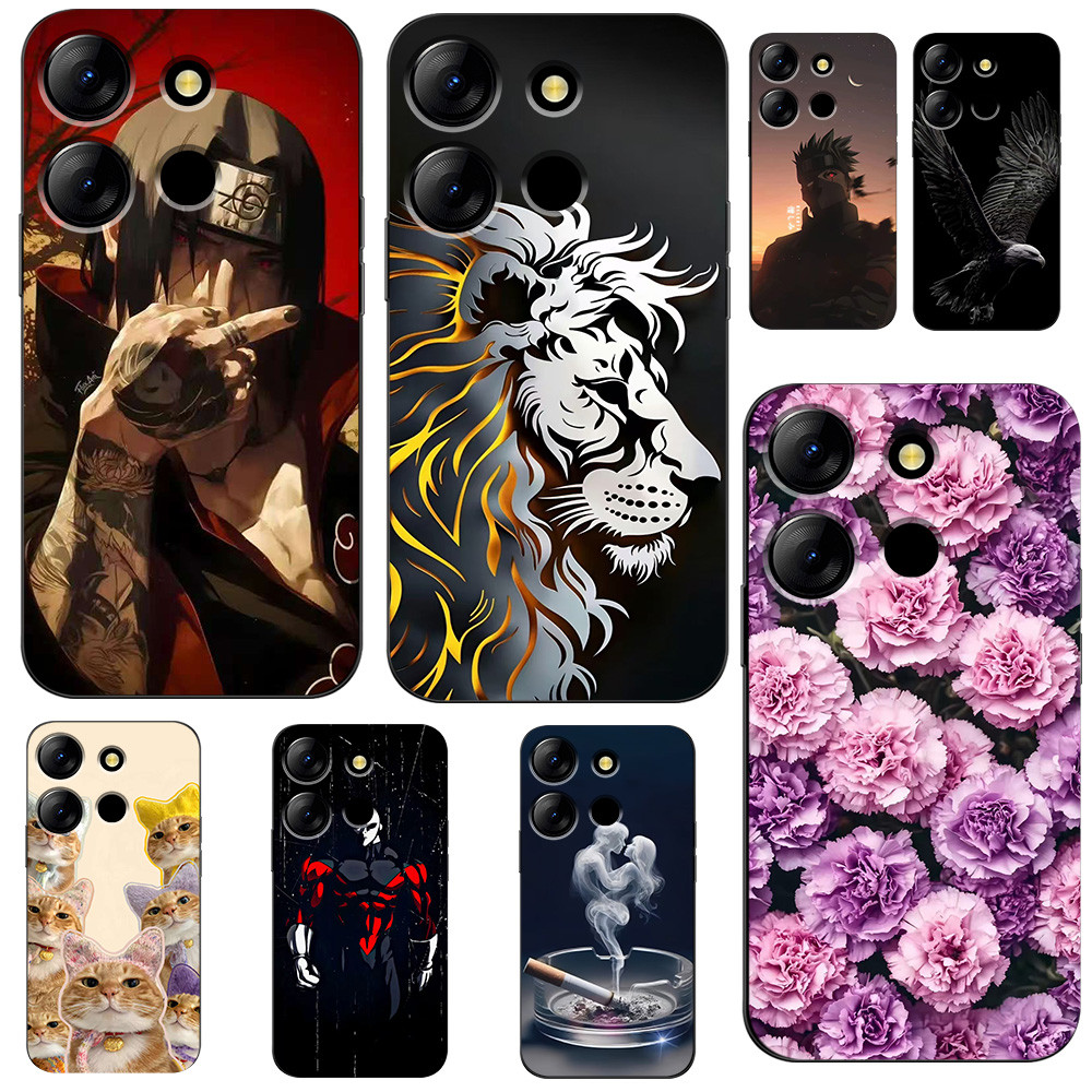 สําหรับ INFINIX NOTE 30i 4G 30VIP ซิลิคอนโทรศัพท์ฝาหลังสีดํา tpu กรณีกันกระแทกเคสโทรศัพท์ 9