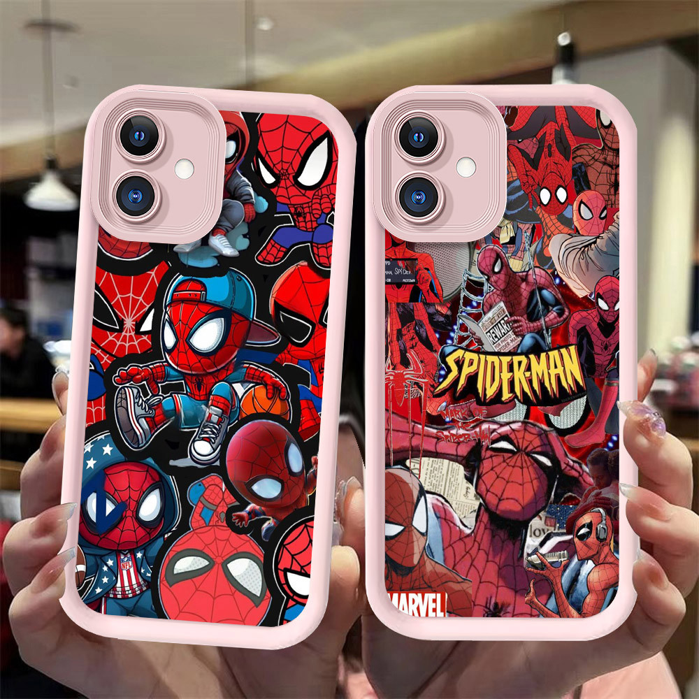 J-4 Spider-man ดำขาวชมพูเคสโทรศัพท์หรับ VIVO IQOO Y02T U5 Z6 U5E Y75 Y02 Y02A 5G