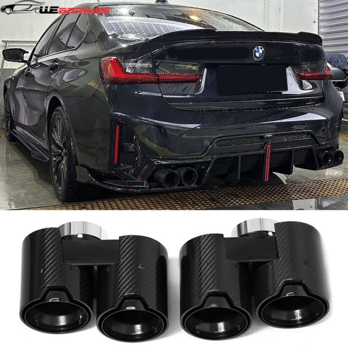 For BMW 3 Series G20 G21 Tailpipe 330i 330e 330d 320i 320d Muffler Exhaust Modification Carbon Fibe